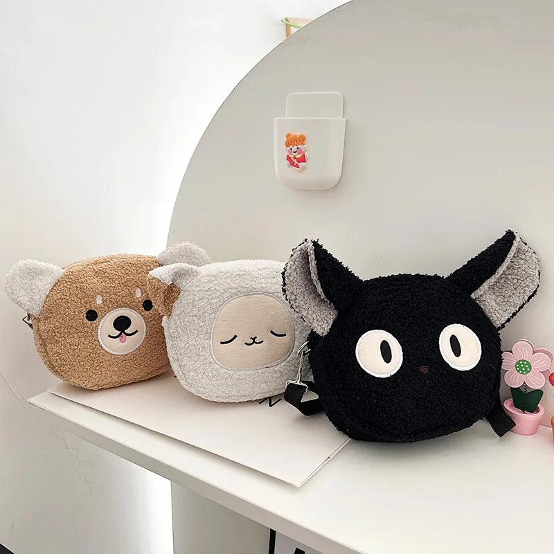 Kawaii Cartoon Plush Shoulder Bag - Adorable Women’s Crossbody for Phones & Accessories