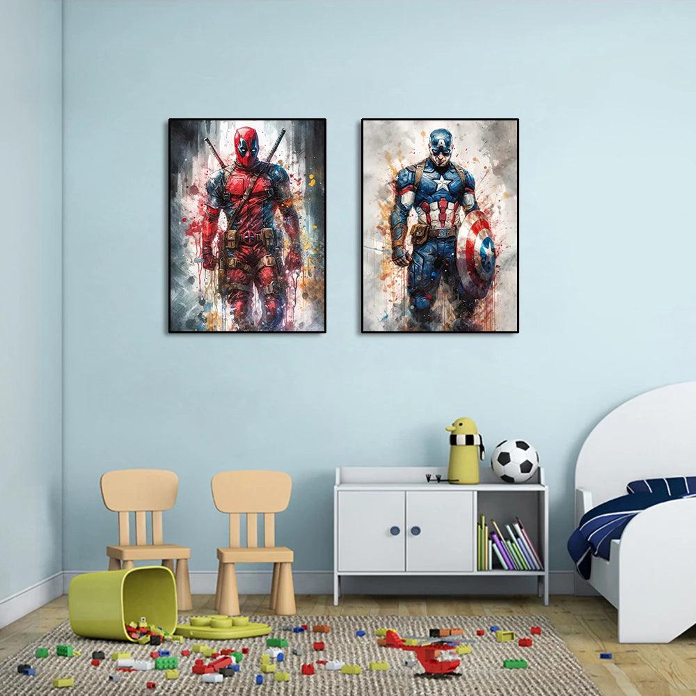 Disney Superhero Diamond Painting - Spiderman, Iron Man, Hulk for Home Decor