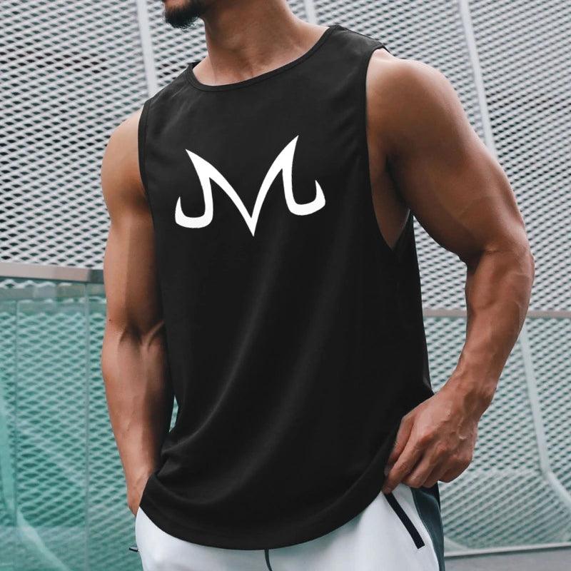 Level Up Your Workout Style! Anime Print Tank Top for Men - Quick-Dry, Breathable, Perfect for Gym, Fitness & Summer Training
