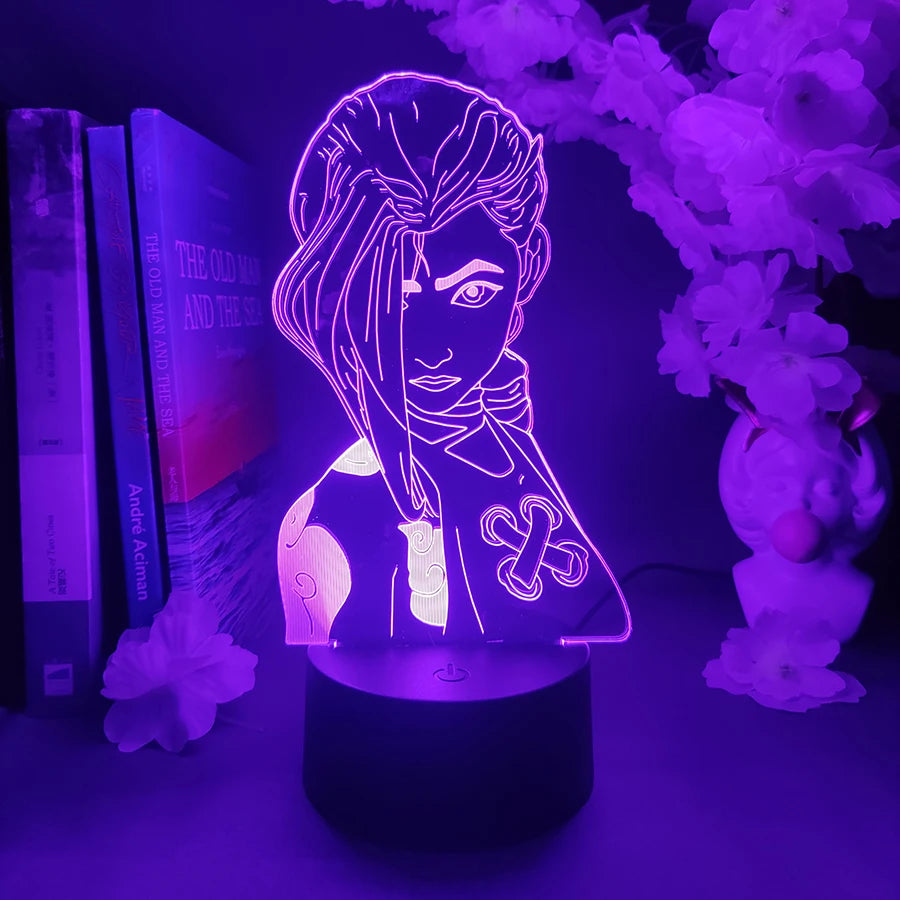 Jinx League of Legends Night Light - Cool Bedroom Decoration & Gift for Gamers