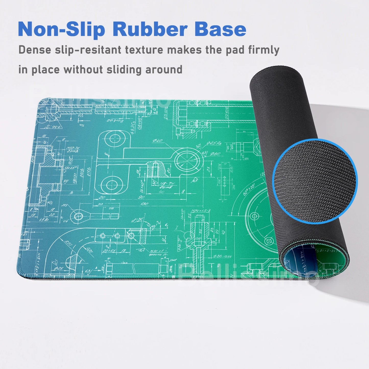Mouse Pad Gaming Accessory Mechanical Drawing Large HD Mousepad XXL MousePad Natural Rubber Carpet Non-Slip Table Mat Office Rug