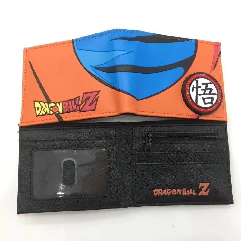 Hot Sales Anime Dragon Ball Cartoon PU Wallet Son Goku Creative Bulma Simple Foldable Coin Purse Multifunctional Card Boys Gift