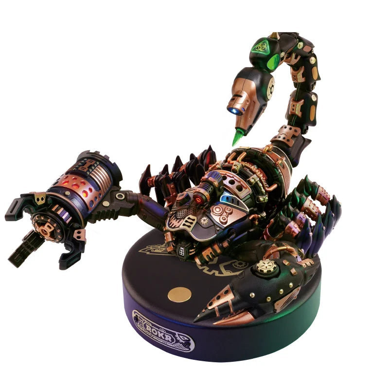Robotime Rokr MI Series 4 kinds of Plastic Puzzles Emperor Scorpion Beetles Golden Coin Turtle 3D Assembly Building Block Sets