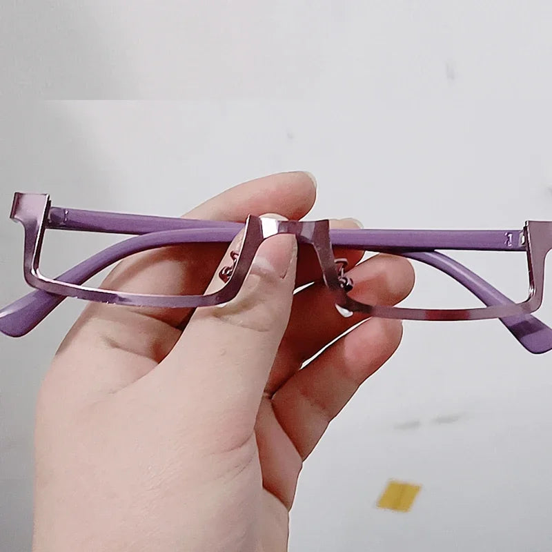 Zenin Maki Cosplay Glasses – Purple Half-Frame Anime Eyewear Prop