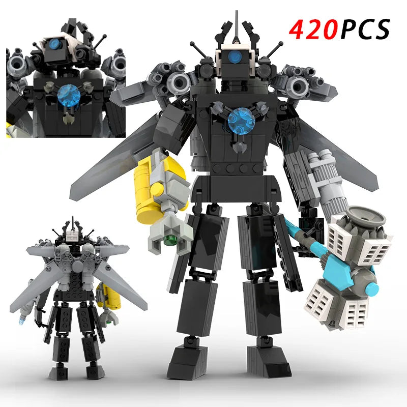 MOC Skibidi Toilet Building Blocks Set Titan Speakerman Cameraman Tvman Bricks DIY Model Toys For Kid New Year Birthday Gifts