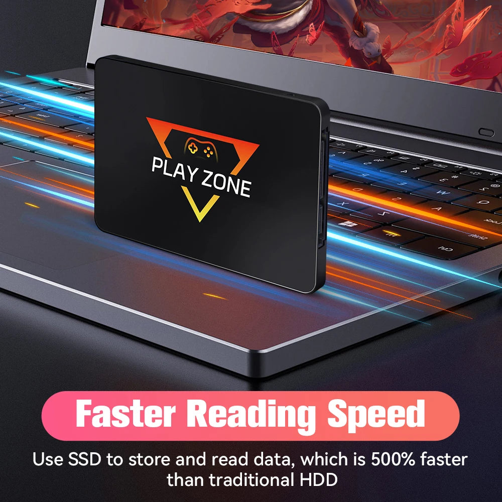 Portable Retro Gaming SSD 80+Emulators for PS5/PS4/PS3/PS2/XBOX One/SWITCH/WII/DC 16191 Games Launchbox&Retrobat&Playnite for PC