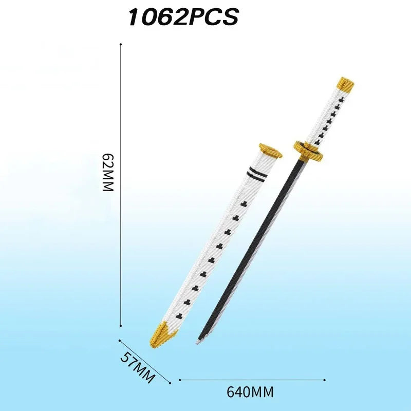 Samurai Sword cover Sword Building Blocks Ninja Blade Katana Japanese Anime Butterfly Knife Bricks Children Toys for Adult