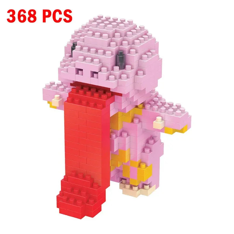66pcs Pokemon Small Building Nanoblock Cartoon Pikachu Animal Model Education Game Graphics Pokemon Toys For Kids Birthday