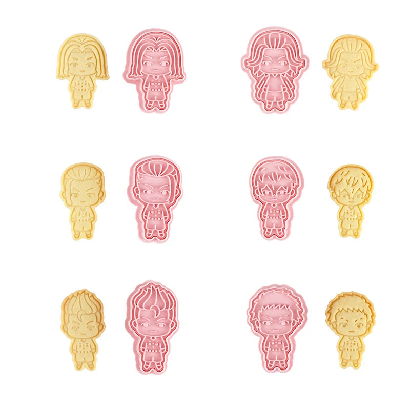 Tokyo Revengers Cookie Cutter Set | 6pcs 3D Anime Baking Moulds for Cookies & Cakes