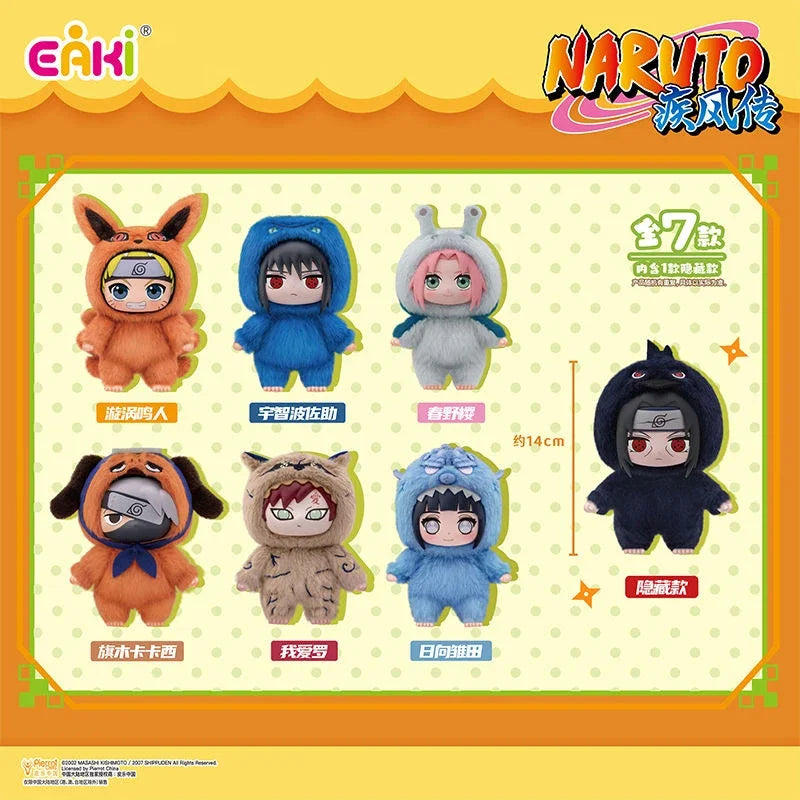 100% Original EAKI Naruto Blind box Shippuden Party Series Stuffed Plush Handmade Ornament Toy Collection Gift