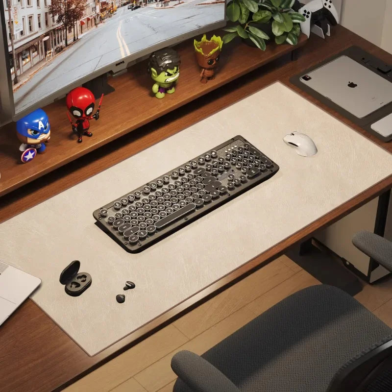 Retro Mousepad Large Mouse Pad Waterproof Non-slip PU Suede Desk Mat Computer Keyboard Desk Pad Mouse Mats Gaming Accessories