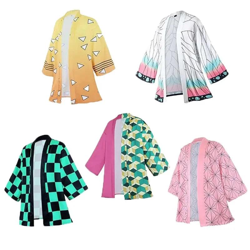 Kamado Tanjiro Cosplay Kimono - Unisex Anime Haori for Summer & Beachwear