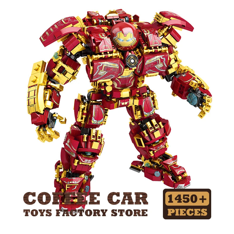 Superheroes Mecha DIY Building Blocks Movie Mech Hero 3D Model Armor Iron Robot MOC Bricks Toys For Adult Kid Boy Christmas Gift
