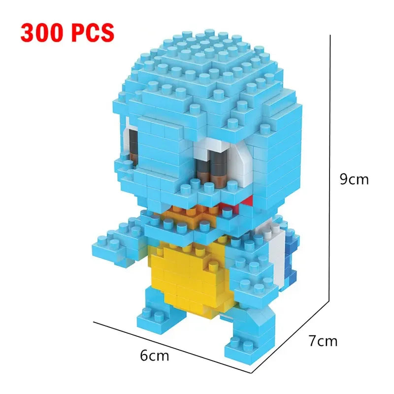 66pcs Pokemon Small Building Nanoblock Cartoon Pikachu Animal Model Education Game Graphics Pokemon Toys For Kids Birthday