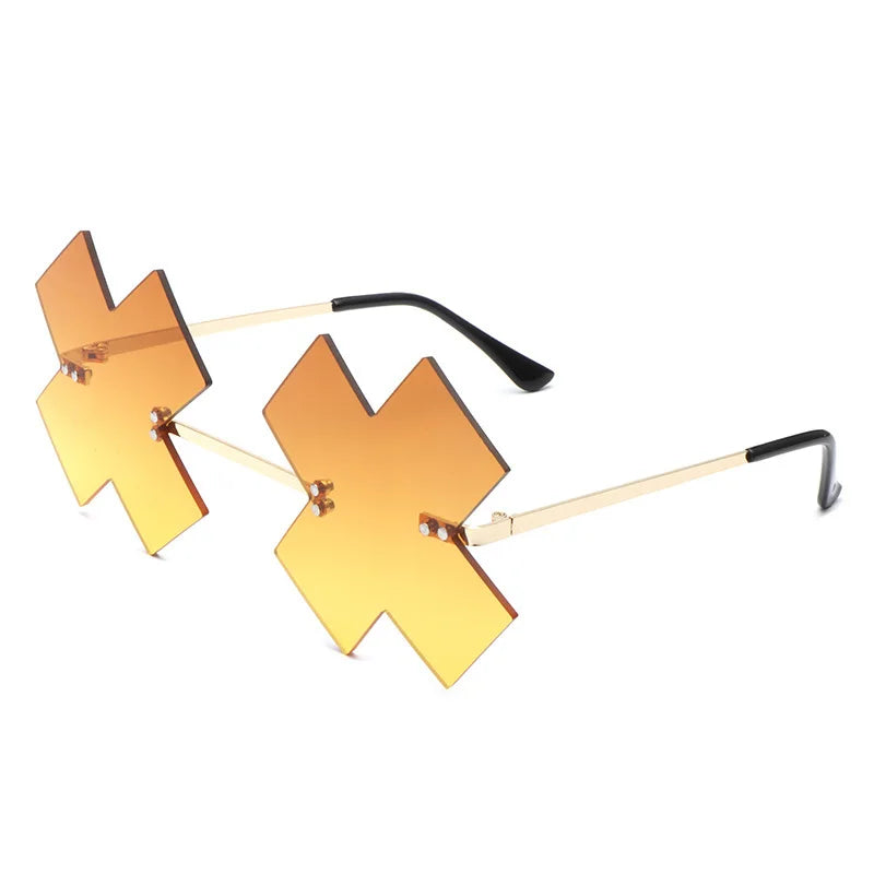 Guilty Gear Happy Chaos Cosplay Glasses – Yellow Irregular Sunglasses & Props