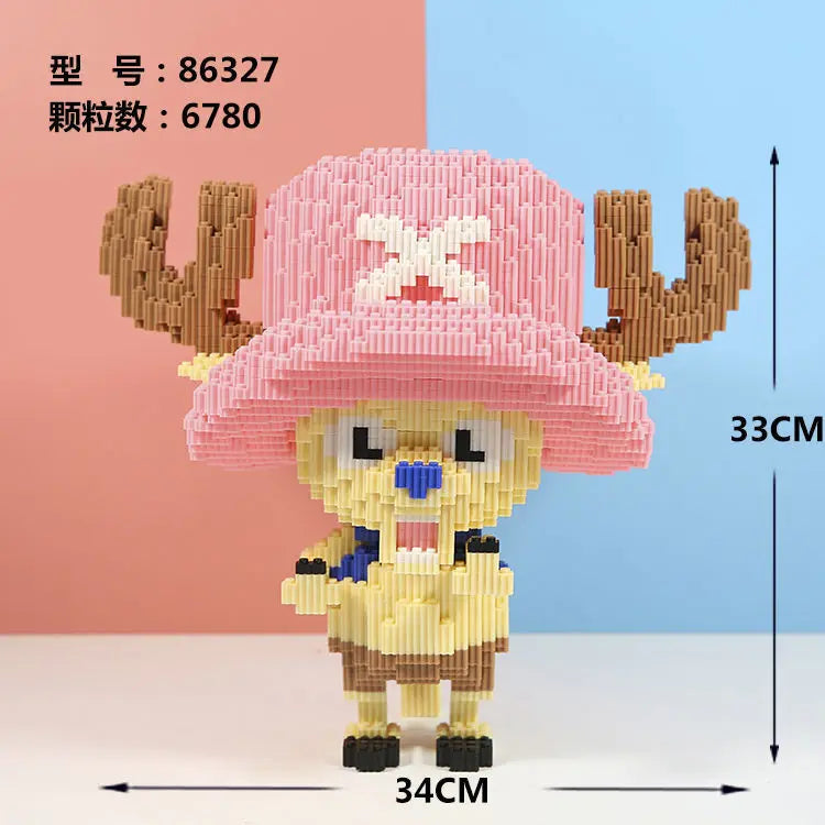New Giant Diamond Small Particle Puzzle Toy Assembly Building Blocks Luffy Joba One Piece Series Children'S Gift