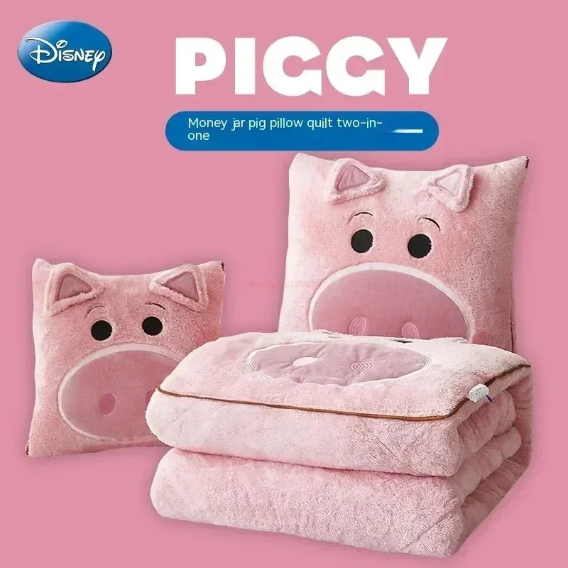 Disney Stitch 2-in-1 Throw Pillow & Blanket - Kawaii Flannel Nap Blanket
