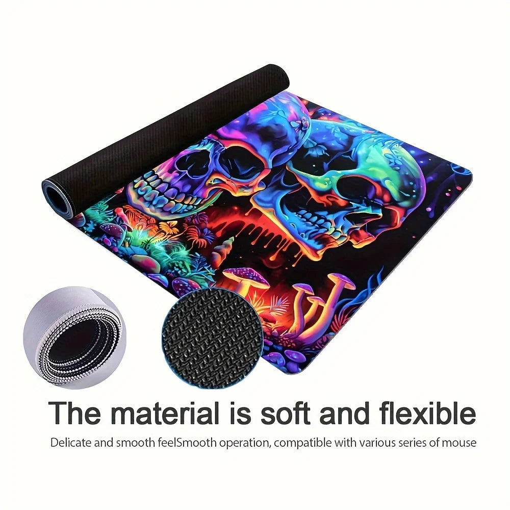 Graffiti Art Skull Mouse Pad 90x40cm Desktop Mat Setup Mousepad Xxl Gaming Accessories Rug Mouse Carpet Desk Mat Decorations