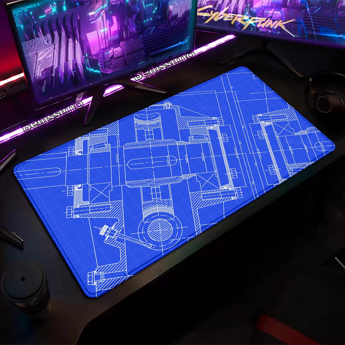 Mouse Pad Gaming Accessory Mechanical Drawing Large HD Mousepad XXL MousePad Natural Rubber Carpet Non-Slip Table Mat Office Rug