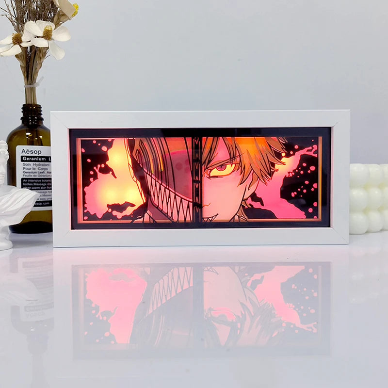 Anime LED Light Box – Manga Paper Carving Desk Lamp for Kids & Collectors