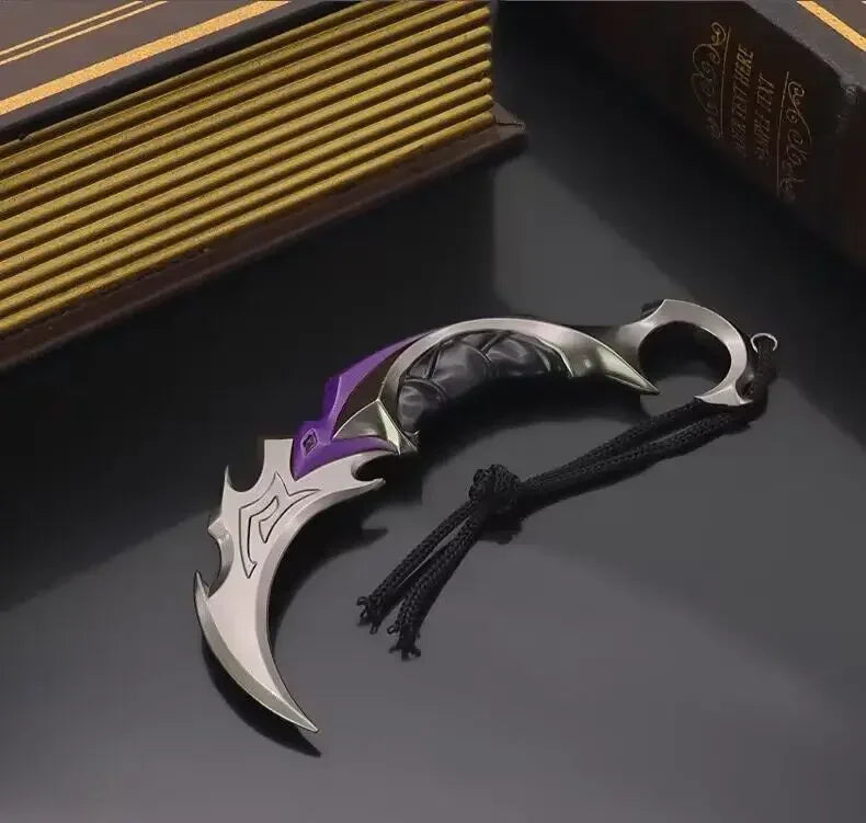 16cm Valorant Karambit Prime Reaver Weapon Model Metal Uncut Toys Claw Knife Sword Cosplay Game Peripherals Boys Gifts