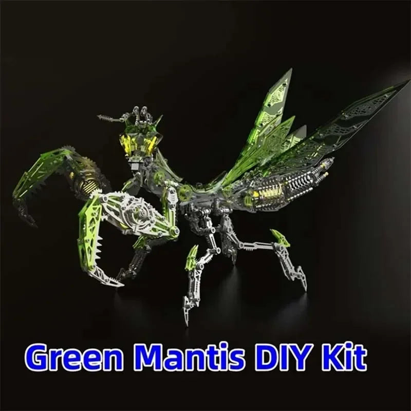 New Mechanical Praying Mantis Metal DIY Punk Praying Mantis Stainless Steel Insect Assembly 3D Puzzle for Adult and Children