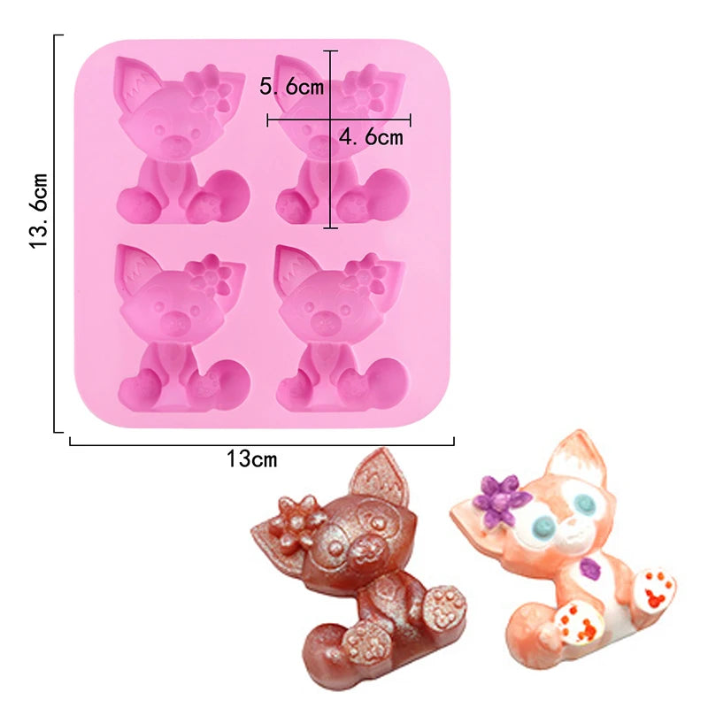 Cartoon Silicone Molds for Baking | Animal Chocolate & Soap Moulds – Stitch, Bear, Duck