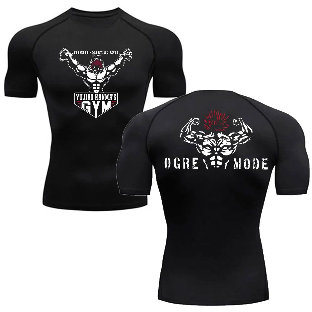 Baki Hanma MMA Compression T-Shirt – Anime Gym Fitness Rash Guard