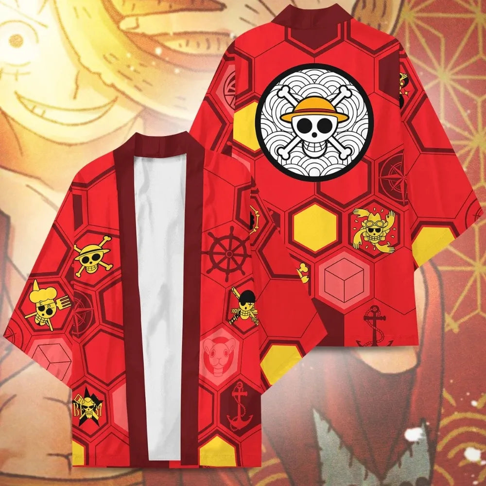 One Piece Cosplay Kimono - Luffy, Zoro, & Ace Cloak Cardigan Robe