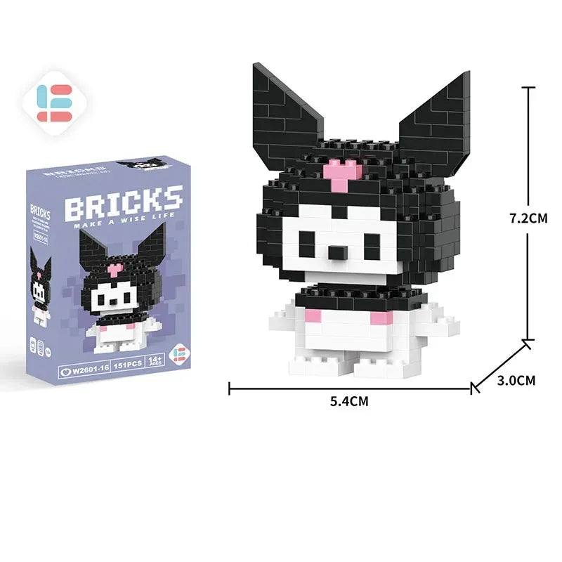 Disney LiLo Stitch Toys Building Blocks Pokeman Pikechu lega Anime Cartoon Character Model Building Blocks Toy for children Gift
