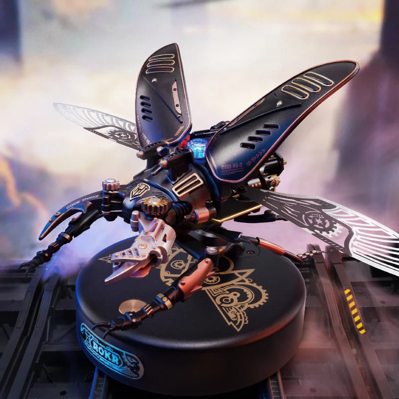 Robotime Rokr MI Series 4 kinds of Plastic Puzzles Emperor Scorpion Beetles Golden Coin Turtle 3D Assembly Building Block Sets
