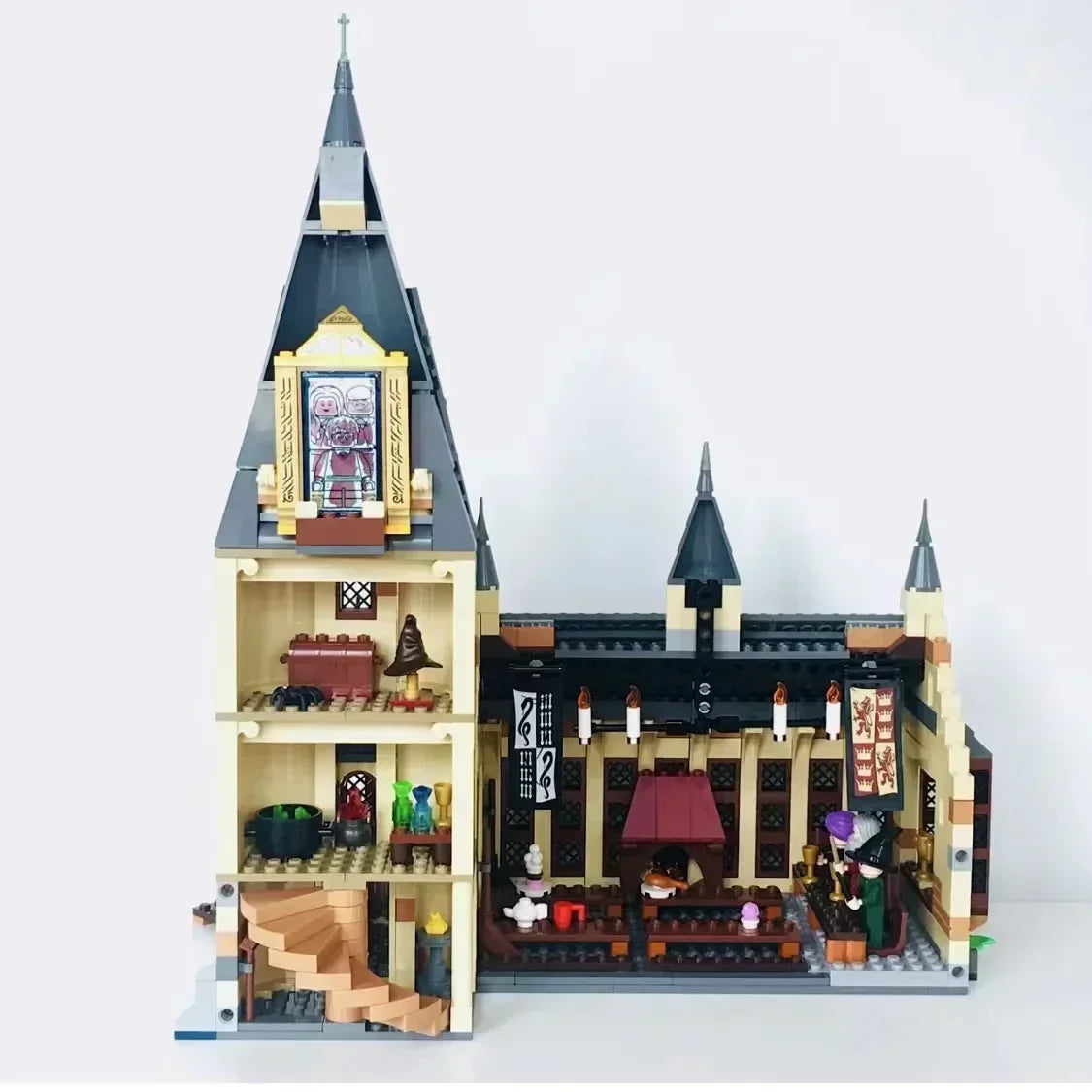 In Stock Great Hall Castle Building Compatible 75954 DIY Model Blocks Bricks Movie Children's Toy Birthday Christmas Gifts