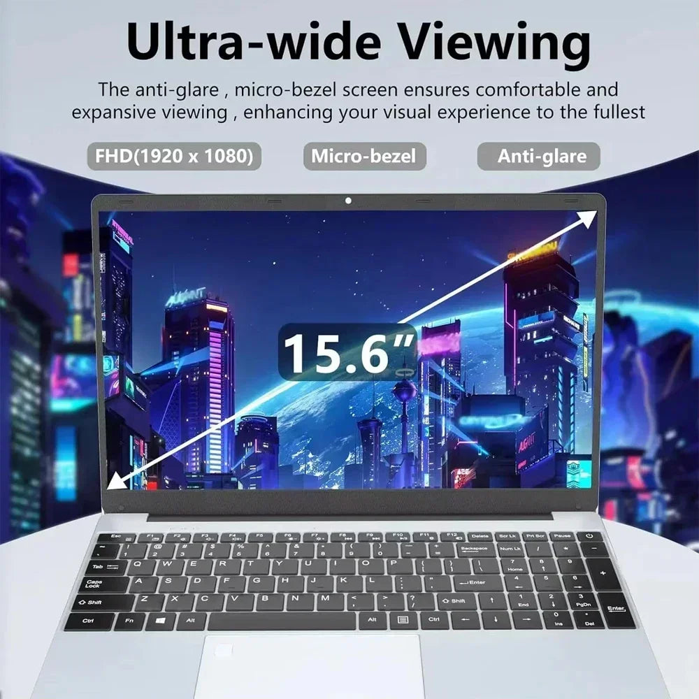 Windows 11 Intel Core i7 8500Y 15.6 Inch Laptop 16GB RAM 1TB SSD Fingerprint Unlock Study Office Pc Laptops