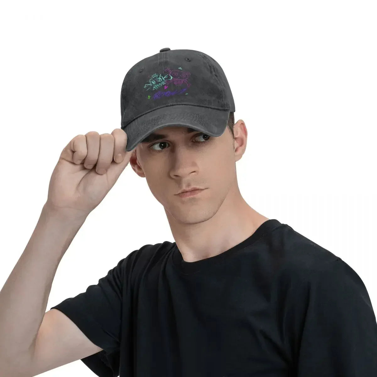 Men's Jinx Monkey Graffiti Baseball Cap - Stylish Arcane LOL Trucker Hat for Casual Outdoor Activities