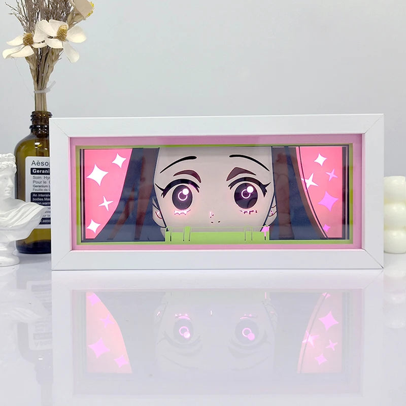 Anime LED Light Box – Manga Paper Carving Desk Lamp for Kids & Collectors