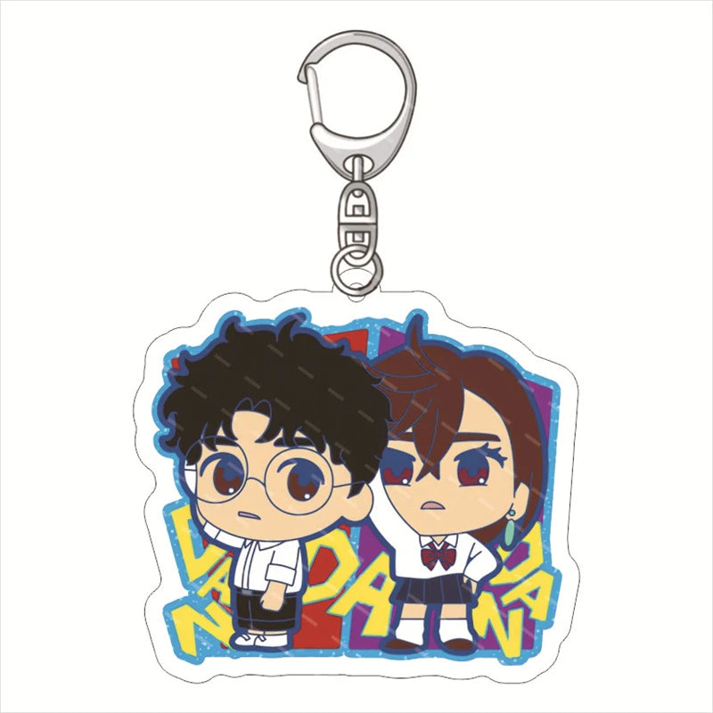 Dandadan Ayase Momo & Takakura Ken Keychain - Anime Acrylic Pendant for Fans