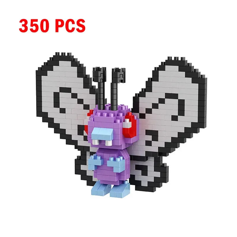 66pcs Pokemon Small Building Nanoblock Cartoon Pikachu Animal Model Education Game Graphics Pokemon Toys For Kids Birthday