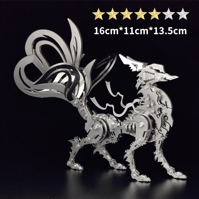 3D DIY assembly of metal insects birthday gifts holiday gifts high-quality simulated animal models unicorns foxes Metal model