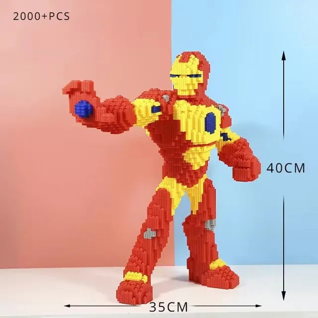New 40cm Spider Man Superhero Splicing Toys Building Blocks Children's Puzzle Toys Model Ornaments Birthday and Christmas Gifts