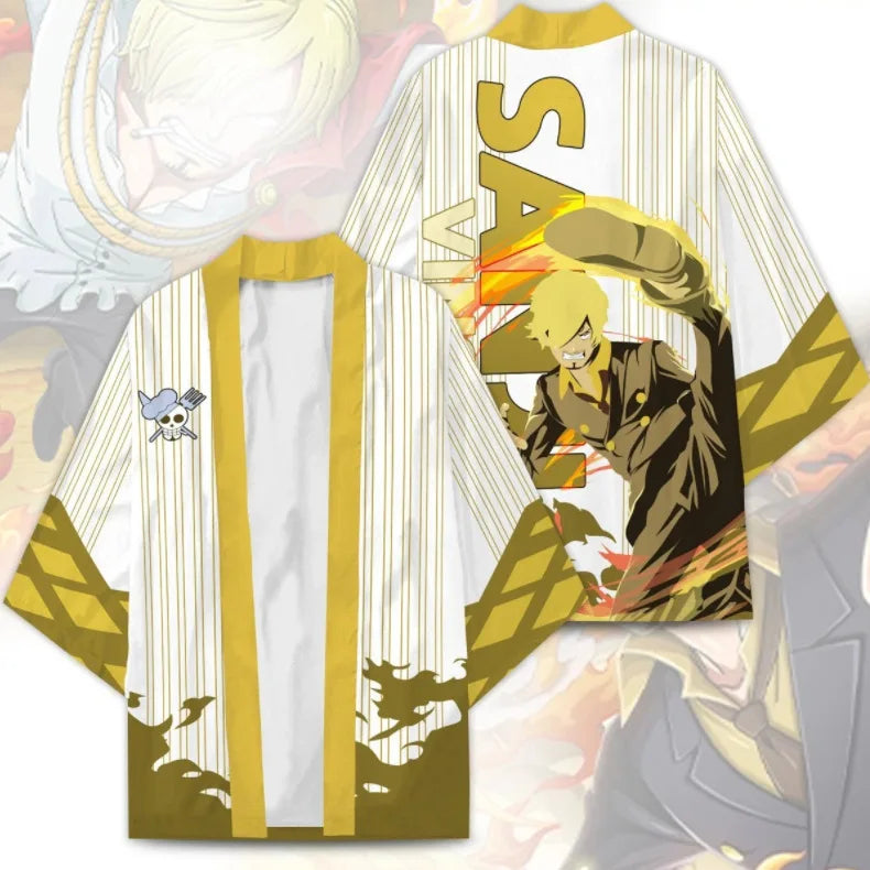One Piece Cosplay Kimono - Luffy, Zoro, & Ace Cloak Cardigan Robe