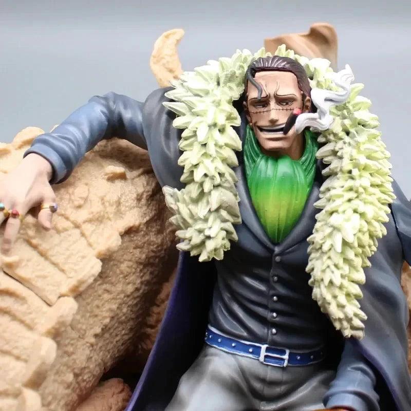 One Piece Crocodile Shichibukai Anime Figure – Sitting Posture GK Model Toy for Collectors