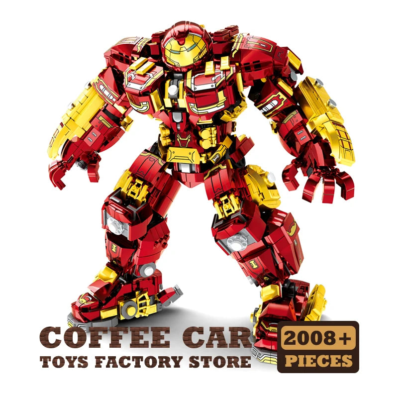 Superheroes Mecha DIY Building Blocks Movie Mech Hero 3D Model Armor Iron Robot MOC Bricks Toys For Adult Kid Boy Christmas Gift