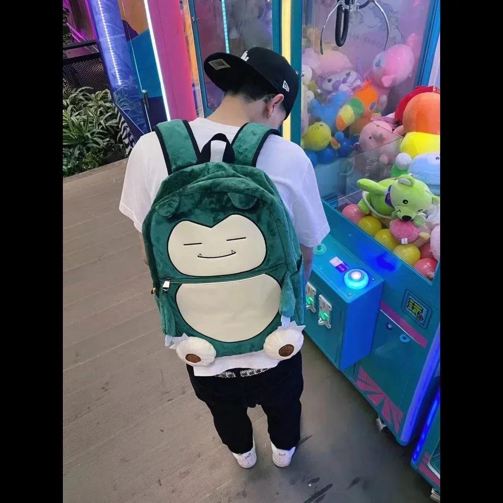 MINISO Pokémon Cappy Beast Plush Backpack – Large Capacity School Bag for Students & Fans