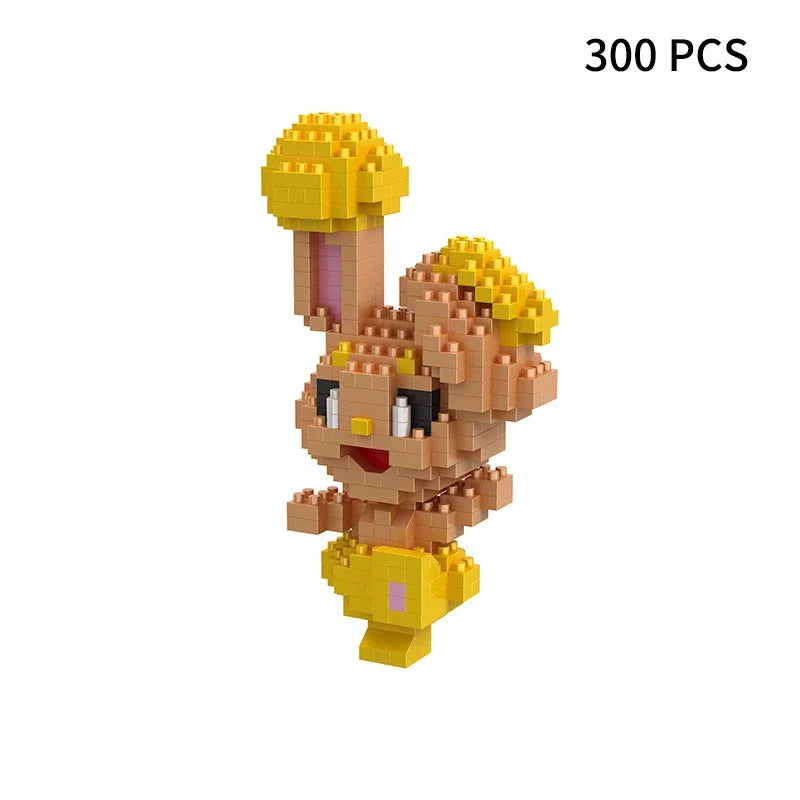 24pcs Pokemon Blocks Small Cartoon Building Block Pikachu Charizard Eevee Mewtwo Anime Assemble Action Pokemon Model Dolls Toys
