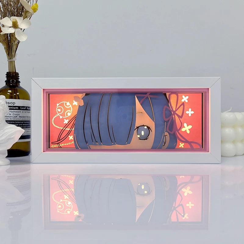 Anime LED Light Box – Manga Paper Carving Desk Lamp for Kids & Collectors