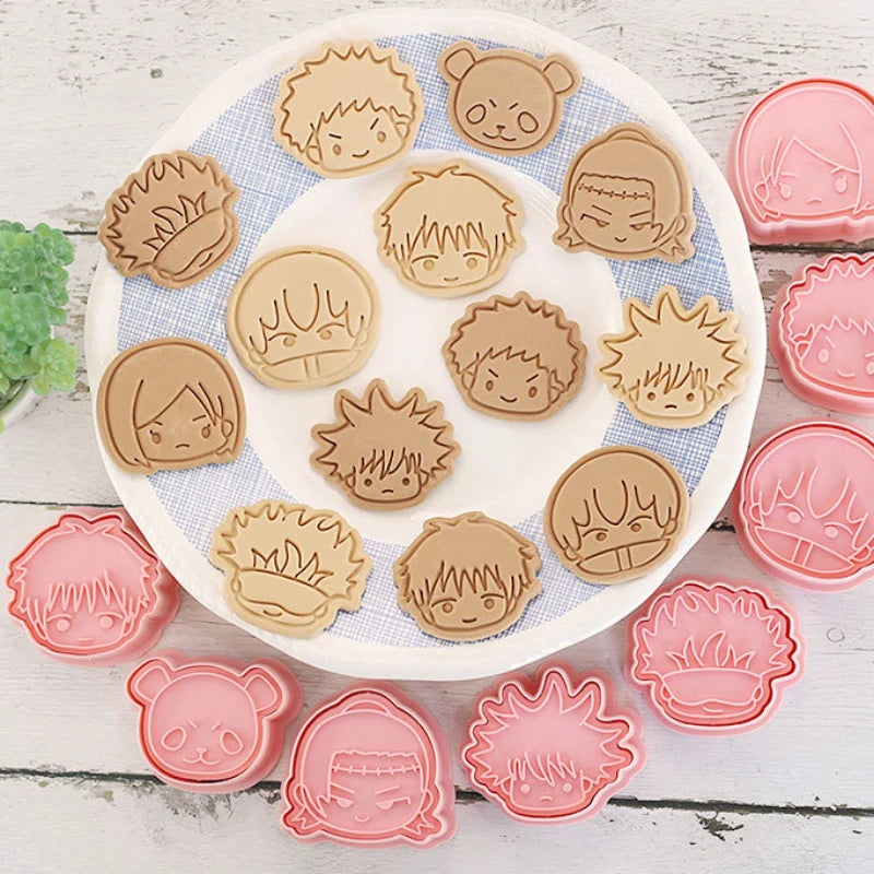Jujutsu Kaisen Cookie Cutter Set | 8pcs Gojo & Yuji Anime Baking Moulds