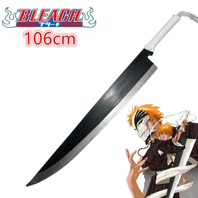 Ichigo Kurosaki Zanpakutou Sword – 1:1 Bleach Cosplay Katana (Safe PU)
