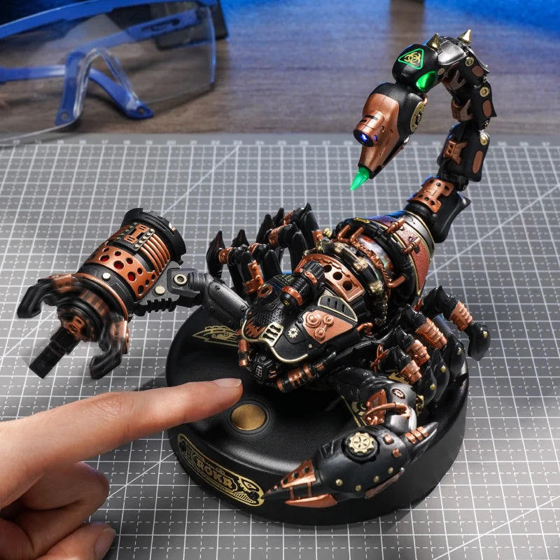Robotime Rokr MI Series 4 kinds of Plastic Puzzles Emperor Scorpion Beetles Golden Coin Turtle 3D Assembly Building Block Sets