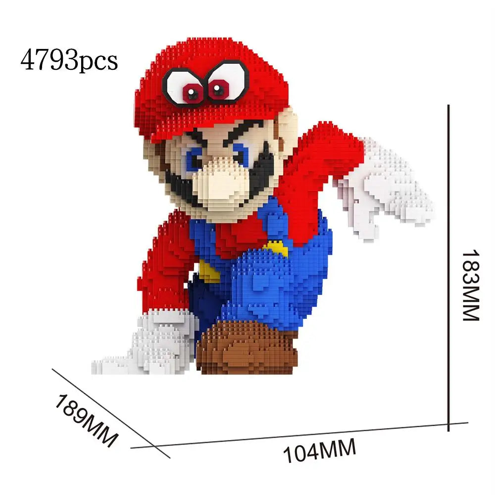 Cartoon Anime Figure Dinosaur Blocks Building Toy Anime Bricks Educational Brinquedos for Kids Gift Children Christmas Present
