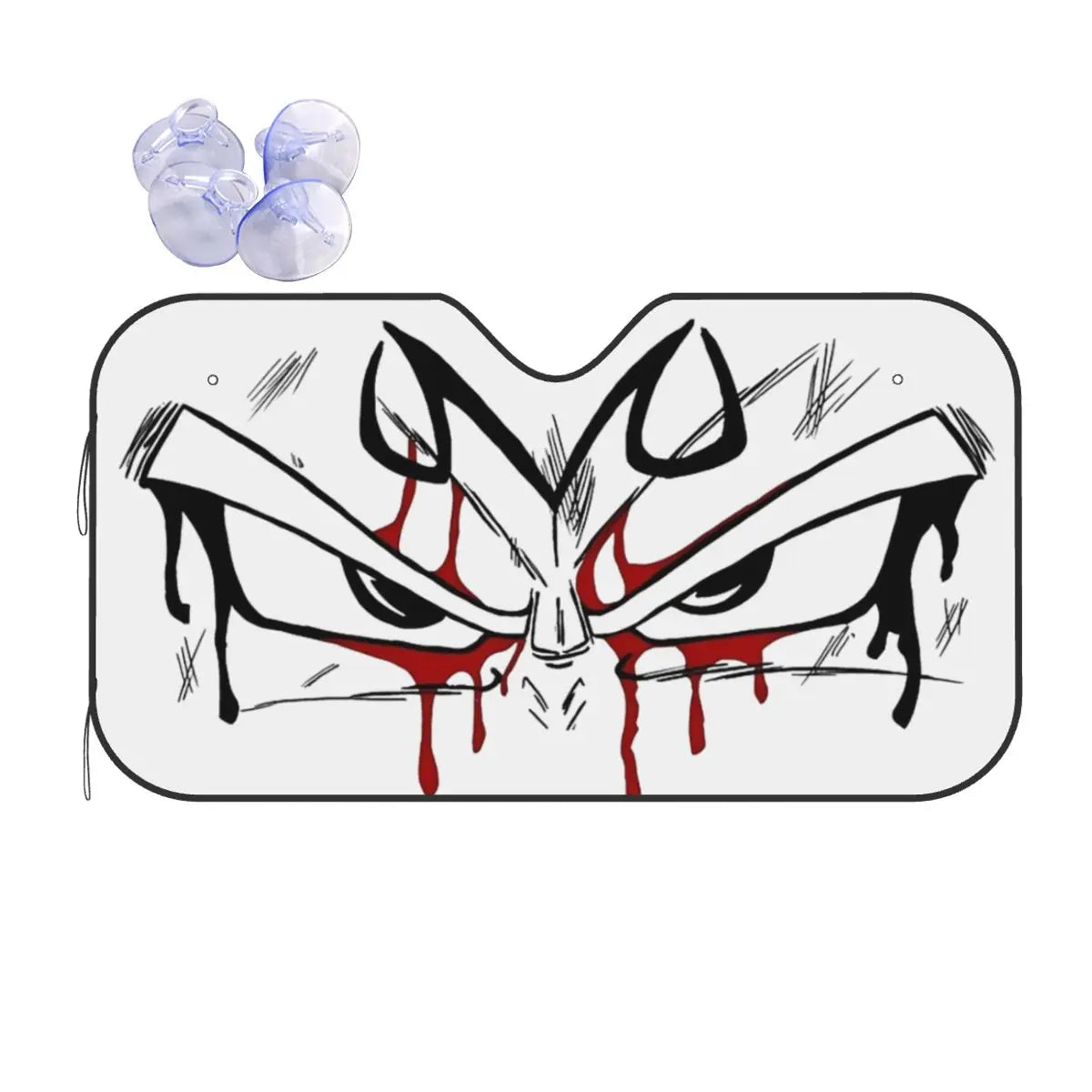 Dragon Ball Vegeta Eyes Fashion Windshield Sunshade 76x140cm Foils Sun Visor UV Protector